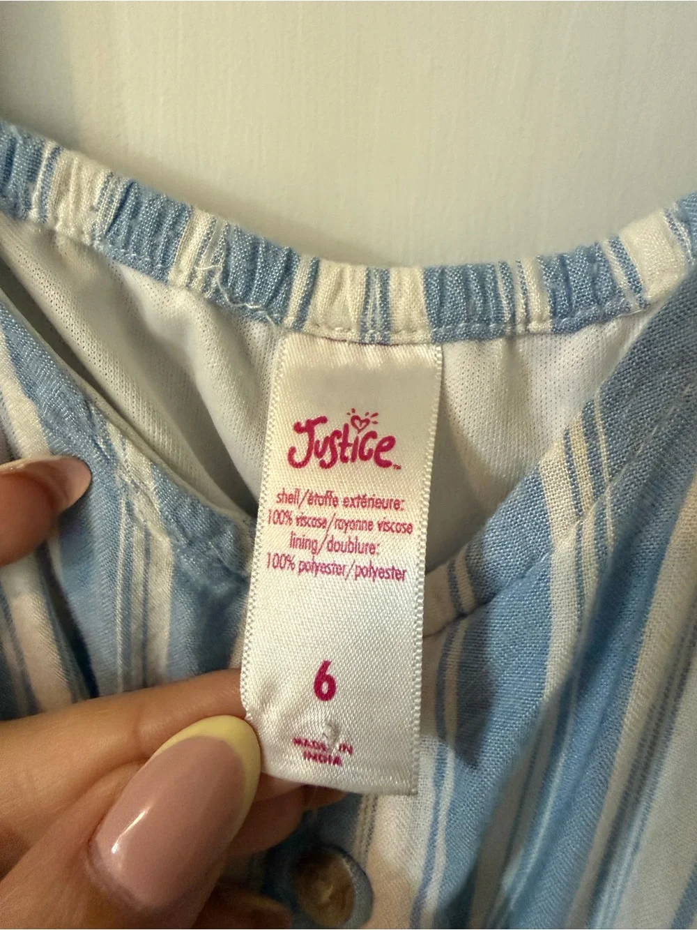 Justice light blue